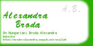 alexandra broda business card